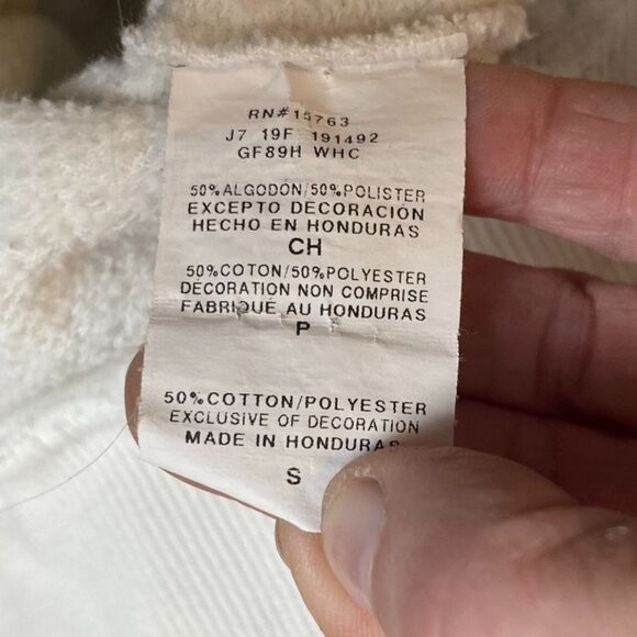 Champion Mens Hoodie Small White With Side Stripe Logo Front Pocket Drawstring - Picture 9 of 11